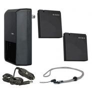 HilaDigital Panasonic Lumix DMC-LX7 High Capacity Batteries (2 Units) + ACDC Travel Charger + Krusell Multidapt Neck Strap (Black Finish)
