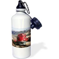 3dRose wb_90014_1Northern and Pacific train, Horseshoe Bend Idaho US13 DFR0531 David R. Frazier Sports Water Bottle, 21 oz, White