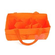 Ecokaki(TM) Mummy Tote Bag Baby Portable Travel Diaper Nappy Storage Insert Organizer Bag Tote with Separate Pockets, Orange
