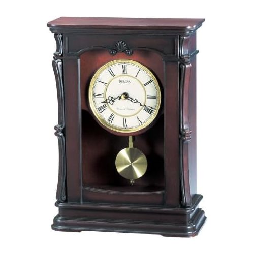  Bulova B1909 Abbeville Clock, Walnut Finish
