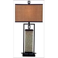 Kenroy Home Plateau Table Lamp with 15 inch Gold Fabric shade