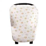 Baby Car Seat Cover Canopy and Nursing Cover Multi-Use Stretchy 5 in 1 Gift Cookies & MilkChip by Copper Pearl