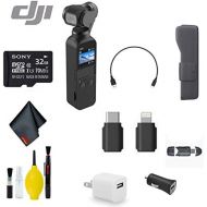 [아마존베스트]DJI Osmo Pocket Handheld 3 Axis Gimbal Stabilizer with Integrated Camera - Bundle with 32GB MicroSD Card