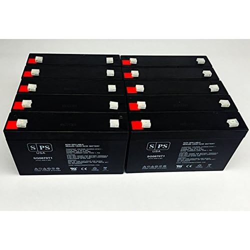  6V 7Ah Replacement Battery Enduring 3FM7, 3-FM-7 (UPS Replacement Battery) - SPS Brand (10 Pack)