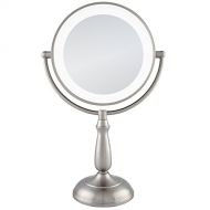 Zadro 10X1X Dual Sided Next Generation Led Lighted Dimmable Touch Vanity Mirror, Satin Nickel