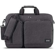 [아마존베스트]SOLO Solo Duane Convertible Briefcase. Fits up to a 15.6-Inch Laptop. Converts to Backpack, Briefcase or Messenger Bag. Laptop Bag for Men or Women - Grey