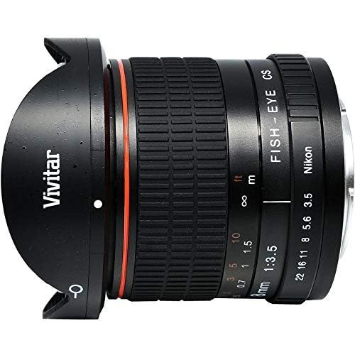  Vivitar 8mm f3.5 HD Aspherical Fisheye Fixed Lens for Nikon D Series Digital SLR Cameras