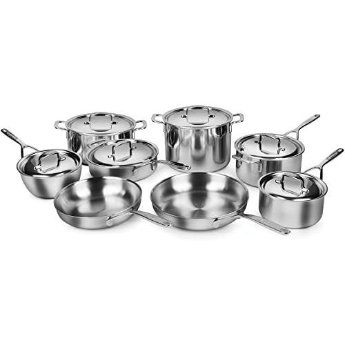  Demeyere 5-plus Stainless Steel 14-piece 5-ply Cookware Set
