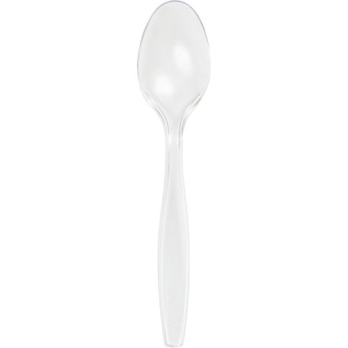  Creative Converting 288-Count Touch of Color Premium Plastic Spoons, Clear
