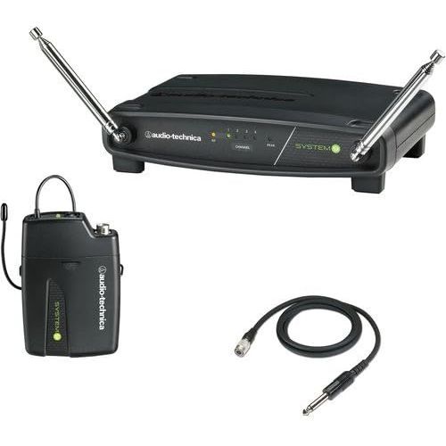 오디오테크니카 Audio-Technica ATW-901AG System 9 VHF Wireless Unipak System with AT-GcW GuitarInput Cable, GM-1W Mobile Pack & 4-Hour Rapid Charger Kit
