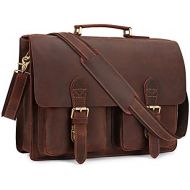 [아마존핫딜][아마존 핫딜] Kattee Handmade Genuine Leather Satchel Bag 15.6” Laptop Briefcase Messenger Bag for Men