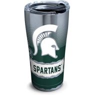 Tervis 1266058 Michigan State Spartans Knockout Stainless Steel Tumbler with Clear and Black Hammer Lid 20oz, Silver -