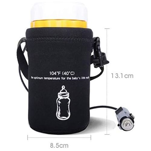  Saftybay Baby Bottle Warm Bag,USB Car Thermostat Hot Warm Milk, Portable Bottle Warm Milk Heater