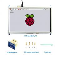 CQRobot 10.1 inch HDMI LCD, Compatible for All Raspberry Pi Versions, Resistive Touch Screen with 1024×600 High Resolution, Works with RaspbianUbuntu Systems, Backlight Turn-Off f