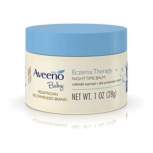  [아마존베스트]Aveeno Baby Eczema Therapy Nighttime Balm with Natural Colloidal Oatmeal for Eczema Relief, 1 oz