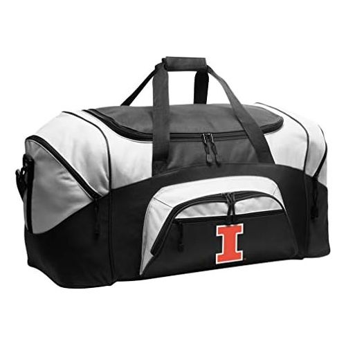  Broad Bay Large Illini Duffel Bag University of Illinois Suitcase or Gym Bag for Men Or Her