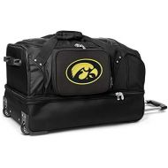 Denco NCAA Iowa Hawkeyes Rolling Drop-Bottom Duffel Bag, 27-inches