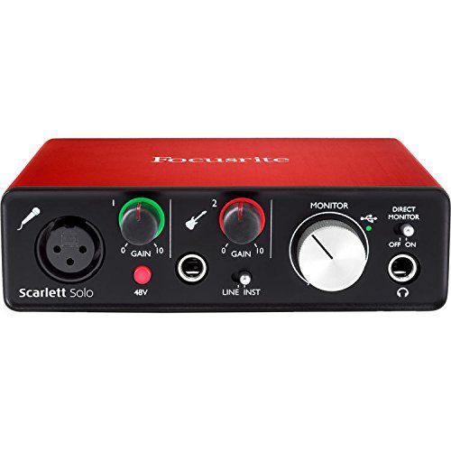 로데 Rode NT1 Kit Condenser Microphone Cardioid with Scarlett Solo Interface, Headphones and XLR Cable