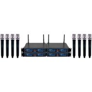VocoPro UDHCHOIR8EIGHT CHANNEL UHF HandHeld Wireless Microphone Package with Mic-on-chip technology