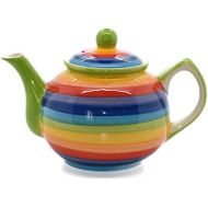 Rainbow Teekanne, Keramik, gestreift, 2Tassen