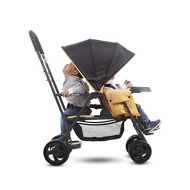 Joovy Premium Double Tandem Baby Strollers, Car Seat Adapter, Umbrella, Travel System Ready for Infants, Toddlers and Kids, Amber Color + 2 Free Strap-On Hooks!