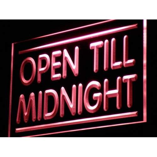  ADVPRO Open Till Midnight Shop Cafe Bar Pub LED Neon Sign Red 16 x 12 Inches st4s43-j081-r