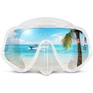 [아마존베스트]COPOZZ Scuba Mask, Snorkeling Dive Glasses, Free Diving Tempered Glass Goggles - Optional Dry Snorkel with Comfortable Mouthpiece