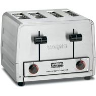 Waring Commercial WCT815 Heavy Duty Stainless Steel Bread and Bagel Combination 240-volt Toaster with 4 Slots