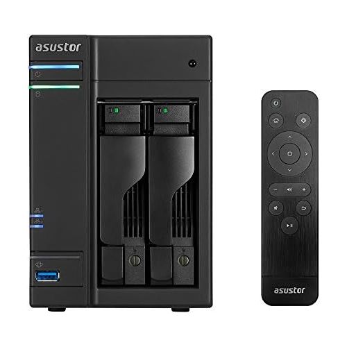  Asustor AS6302T, 2-Bay NAS (Diskless), Intel 2.0GHz Dual-Core, 2GB RAM, Includes AS-RC13 Multimedia Remote