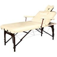 Master Massage 31 Samson Salon Lx Lift-Back Memory Foam Portable Massage Table Package, Beige