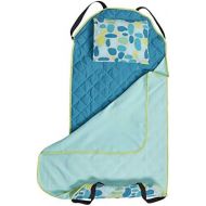 [아마존베스트]ECR4Kids Toddler Nap Mat Companion - Portable All-in-One Preschool/Daycare Nap Bundle with Built-in Liner, Blanket and Removable Pillow, Teal Pebbles Design