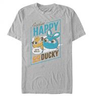 Fifth Sun Toy Story Mens 4 Happy Go Ducky & Bunny Silver T-Shirt