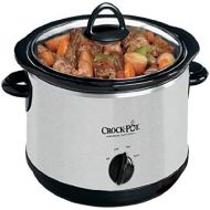 [아마존베스트]CROCK-POT Crock-Pot SCR503SP 5-Quart Smudgeproof Round Manual Slow Cooker with Dipper, Silver