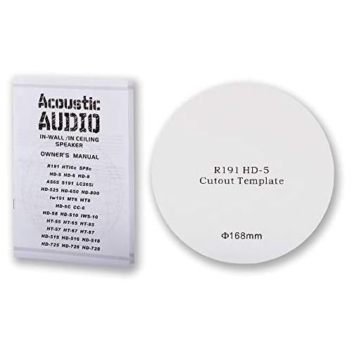  [아마존베스트]Acoustic Audio by Goldwood Acoustic Audio R191 in Ceiling/in Wall 5 Speaker Set 2 Way Home Theater 1000 Watt New R191-5S