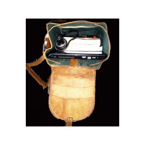  Jaald 18 Leather Backpack Travel rucksack knapsack daypack Bag for men women