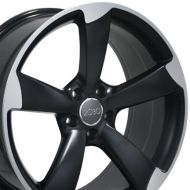 OE Wheels LLC OE Wheels 19 Inch Fits Volkswagen CC Beetle Audi A3 A8 A4 A5 A6 TT RS6 Style AU29 19x8.5 Rims Satin Black Machined SET
