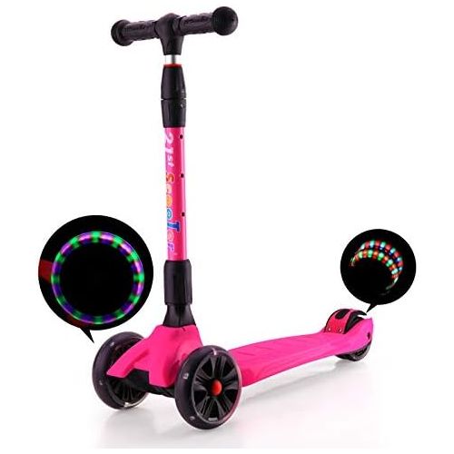  XYUJIE Farbe Pole Kinder Scooter Flash Wheel Folding Scooter