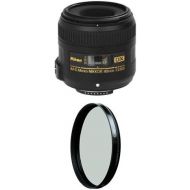 Nikon 40mm f2.8G Auto Focus-S DX Micro NIKKOR Lens for Nikon Digital SLR Cameras wB+W 52mm HTC Kaesemann Circular Polarizer