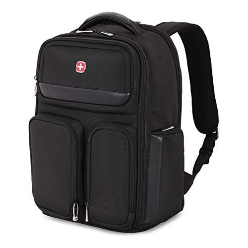  SWISSGEAR Large ScanSmart Utra-Premium 15-inch Laptop Backpack | TSA-Friendly Carry-on | Travel, Work, School | Mens and Womens - Black