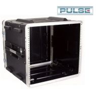 Pulse Pro Audio DJ Stackable ABS Rack Mount Flight Case Stackable Electronic Equipment Case- Eight Rack Spaces 8RU