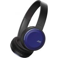 JVC Wireless Lightweight Flat Foldable On Ear Bluetooth Wireless Headband with Mic, Blue (HAS190BTA)