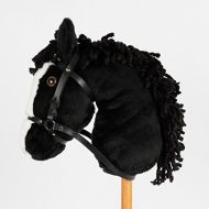 Montana Toy Companys Snowy Mountain Ponies - Black Stick Pony - Stick Horse - Hobby Horse