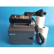 Epson TM-T88IV Model M129H - Dark Gray POS Thermal Receipt Printer USB Port With Epson PS-180 Power Supply & 3 Rolls Of Receipt Paper -