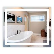Mirrors and Marble LED Front-Lighted Bathroom Vanity Mirror: 48 Wide x 40 Tall - Commercial Grade - Rectangular - Wall-Mounted