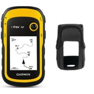 Garmin eTrex 10 GPS Handgerat - 2,2 Touchdisplay, Batterielaufzeit bis 25 Std., grosser interner Speicher + Zubehoer Etrex 10/20/30 Tragetasche mit Sichtfenster, 010-11734-00