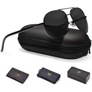 [아마존 핫딜]  [아마존핫딜]LUENX Mens Aviator Sunglasses Polarized :UV 400 Protection shades with case 60MM