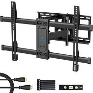 PERLESMITH Full Motion TV Wall Mount Bracket Dual Articulating Arms Bear up to 132lbs for Most 37-70 inch TV with Tilt, Swivel, Rotation fit LED, LCD, OLED, Plasma Flat Screen TV,