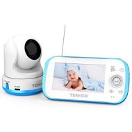 [아마존핫딜][아마존 핫딜] TENKER Video Baby Monitor with Camera and Audio, Baby Monitor with Night Vision, 4.3-Inch LCD Screen, 270°Pan-Tilt-Zoom, VOX, Lullaby, Two Way Talk (Monitor)