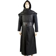 Cosplaysky Mens Halloween Costume Tunic Hooded Uniform Outfit Black Version
