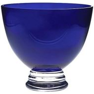 Barski Handmade Glass Round Footed Bowl, Cobalt, , 10.5D (10.5 Inches Diameter) , Superb Quality, Made in Europe